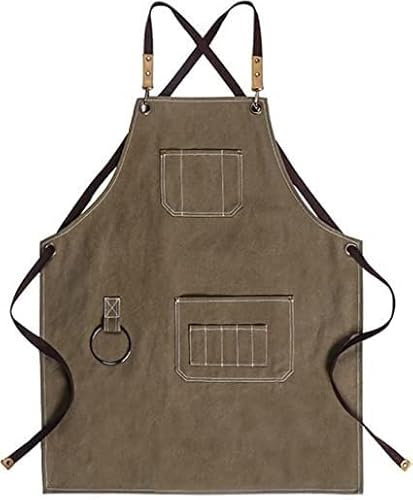 AUGUSE Arbeitsschürze, Werkzeugschürze für Schreiner, Arbeitsschürze aus Leder, Werkstattschürze, hitzebeständig, langlebig, Schweißerschürze for Männer und Frauen (Color : D)