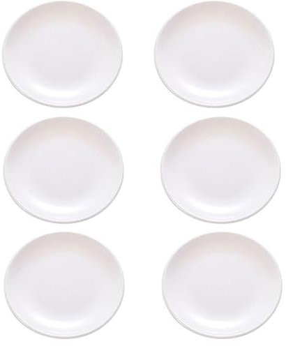 MBBITL Confezione da 6 piatti da portata in melamina, piatti da portata da 15,2 cm, colore: bianco