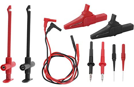 Multimeter-Messleitungssatz, Elektronisches Reparaturwerkzeug, Inklusive Krokodilklemme Und Bananensteckersonde, Kompatibel Mit Multimetern Und Oszilloskopen JT8001-1