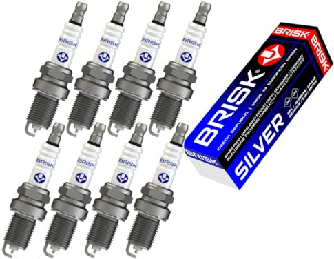 BRISK Silver DR17YS-9 1463 Candele d'accensione Benzina GPL Metano, set di 8