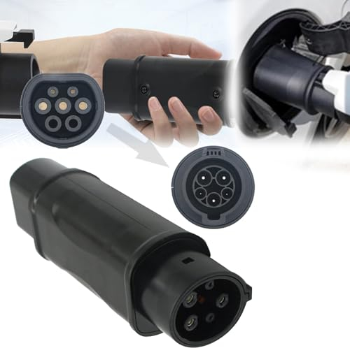 EV Charging Cable Adapter, Charging Cable Car Charger Adapter Type 2 To Type 2 Ip54 16A/32A SAE J1772 To IEC 62196 Car Charger Converter Electric Vehicle Charging Adapter Copper Alloy Silver Coating