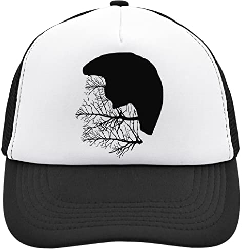 Functon+ Special Agent Dale Cooper Profile - Gorra de camionero ajustable con parte trasera de malla, diseño de árboles, estilo informal, para uso diario, color negro, Negro, Taille unique