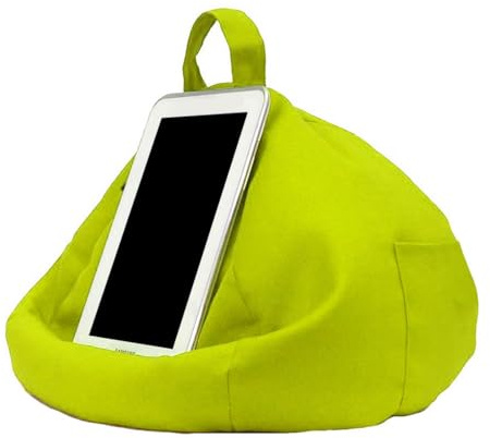 Qikam Tablet Ständer Kissen Kissenständer Buchkissen Soft Tablet Computer Kissenhalter Tragbarer Tablet Ständer Multi-Angle Pillow Lap Stand mit Seitentasche für Tablets Phones Books