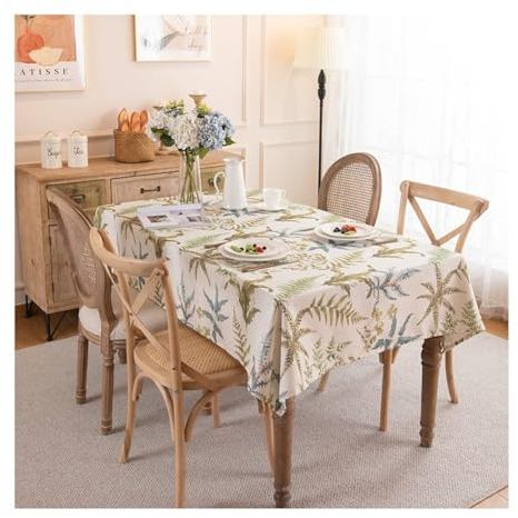 AMDXD Tischdecke Stil 2, Blumen Muster Tischtücher Polyester, Tischtücher Hochzeit Tischschutz für Esszimmer, Garten, Party, Hochzeiten oder Haushalt, 135x260CM