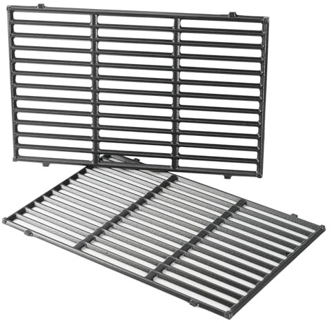 onlyfire Parrilla de Hierro Fundido para Barbacoas de Gas Weber Genesis Serie 300, Rejilla Grill para Genesis E/S-310/320/330, EP-310/320/330 (2007-2016), Recambio para Weber 7528, 2 Piezas
