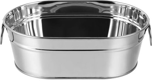 Ipetboom 3pcs Stainless Steel Seafood Barrel Restaurant Hotel Tableware Silver Bin Easy Storage Tub Dishwasher Safe