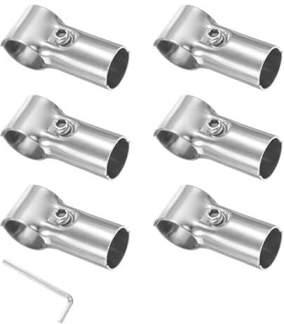 M METERXITY 6 Connettore Per Tubo Strutturale, Morsetti A T In Acciaio Inox Per Tubi OD 25MM Convert 28MM, Connettori Per Tubi