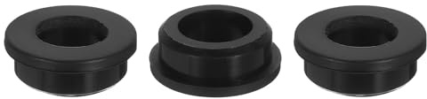 sourcing map 3Pcs Rubber Grommets 31mm Drill Hole, 20mm ID Hole Top Hat Grommet Black Silicone Rubber Hole Plug Gasket for Wiring, Automotive