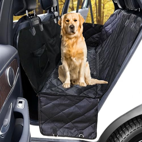 Crihovy Hundedecke Auto Rückbank, Kofferraumschutz Hund mit Seiten- und Ladekantenschutz, Hunde Autodecke Hundematte, Rücksitz mit Seitenschutz und Sichtfenster, Hund Autositzbezug Autoschondecke