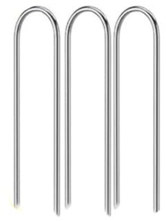 Pinzas De Jardín En Forma De U 20/40 grapas for paisajismo, clavijas de jardín en forma de U, resistentes, for césped, carpas, estacas fijas, clavijas de seguridad for sujetar el césped. Para Césped A
