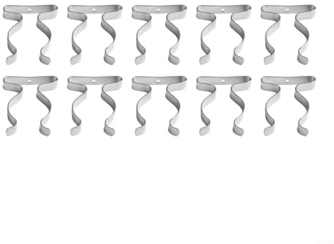 GLFLOW 10 Pieces Heavy Duty Spring Terry Clips Wall Mount Tool Storage Clips Metal Clamp Organizer For Garage Workshop Garden Equipment (32mm)