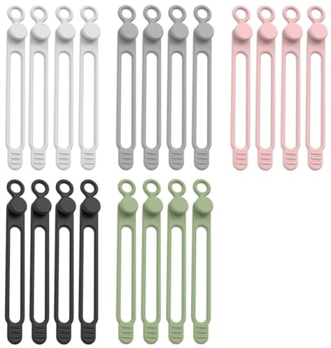 Giwnhvx Data Cable Organizer, Upgrade Silicone Cable Ties Reusable Cable Management Organizer, Elastic Cord Organizer