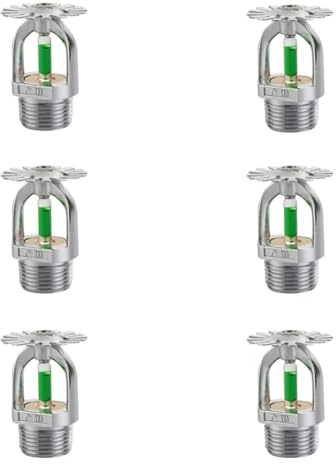 Wuyangcun Hängende Feuer-Sprinklerköpfe, 6 Stück, 1,27 cm Gewinde, schnelle Reaktion, 93 °C, für Küche, Heizraum