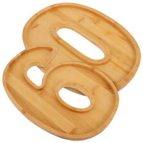FUNOMOCYA Bandejas De Madera con Diseño para Servir Queso y Aperitivos Platos Elegantes para Fiestas y Decoración De Cumpleaños Soportes para Snacks y Charcutería