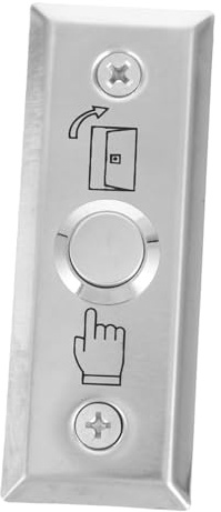 SOPOTUTU Bouton Poussoir Argenté en Acier Inoxydable Porte Entrée Sortie | Bouton de Sortie Exterieur, Interrupteur à Bouton-poussoir de Sortie, Securité Porte Entree