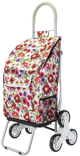 dbest Products Stair Climber Trolley Dolly with Backpack Straps, Shopping cart Grocery Foldable Condo Apartment