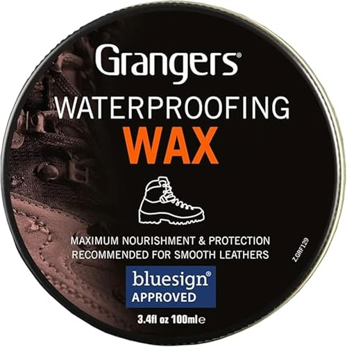 Venuscello Grangers Waterproofing Wax 100ml Leather Care Treatment to Nourish and Restore Water Repellency for Walking Boots Shoes and Outdoor Leather Protects Against Rain Moisture and Everyday Wear