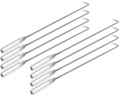 Milisten 8pcs Multi-Purpose Steel Fire Hooks for BBQ Ash Cleaning and Heating Stove Accessories 40cm Forged Fire Pit Poker Sticks and Grill Maintenance