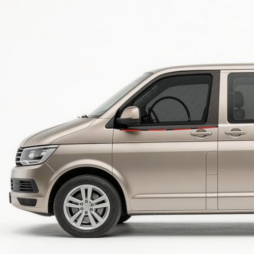Moustiquaire Magnétique pour VW T4 T5 T6 Fenêtres Latérales, ZATOOTO | Accès Fermeture Éclair, Fenêtres Utilisables, Montage Facile, Aération Optimale, Anti-Moustiques, Rangement Simple, Camping