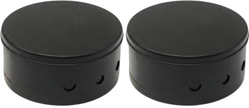 Christoph Palme Leuchten Verteilerdose ø 70x31mm Schwarz Kunststoff I Abzweigdose Aufputz für Stromkabel I Abzweig-Baldachin für Wand- u. Deckenanschluss (Packung mit 2)