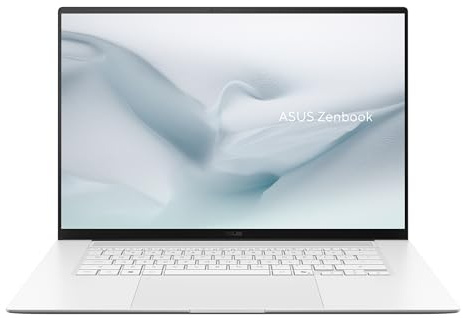 ASUS Zenbook S16 OLED UM5606GA-SR340W Copilot+ PC - Ordenador Portátil 16 3K 120Hz (AMD Ryzen AI 9 465, 32GB RAM, 1TB SSD, Radeon 880M, Windows 11 Home) Blanco Escandinavo - Teclado QWERTY español