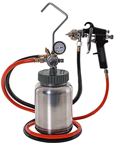 TCP Global 2 Quart Heavy Duty Steel Pressure Pot Paint Tank, Screw on Lid