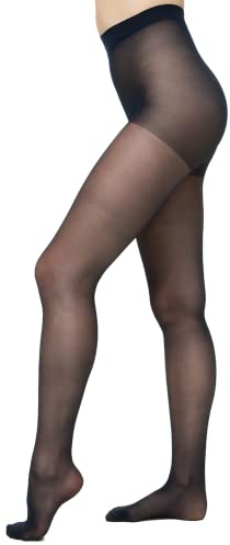 Nur Die Fit in Form 40 DEN starke Stützwirkung semi-blickdichte Fein-Strumpfhose seidig matte Optik entlastet die Beine Komfortbund Damen, marine, M