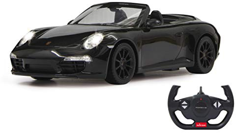 JAMARA Porsche 911 Carrera S 1:12 2,4GHz - offiziell lizenziert, bis 1 Std Fahrzeit, ca. 11 Km/h, perfekt nachgebildete Details, detaillierter Innenraum