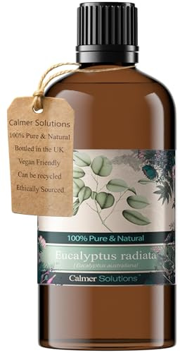 Calmer Solutions Eucalyptus Radiata Essential Oil 100ml – 100% Pure & Natural – Gentle Aromatherapy Oil for Diffuser, Inhalation & Massage