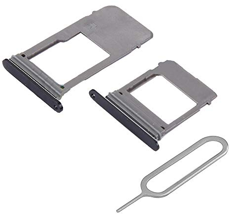 MMOBIEL SIM Card Slot Tray Holder Replacement Compatible with Samsung Galaxy A5 / A7-2017 - Incl. Rubber Gasket and Sim Pin - Black