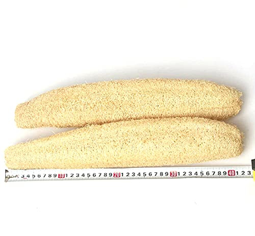 Spugna di luffa naturale, spugna da doccia corpo intero esofoliante a base di luffa e lavaggio piatti multifunzione (35-40cm(2pcs))
