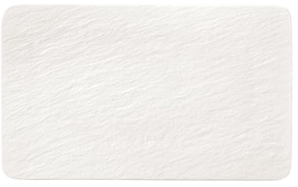 Villeroy & Boch - Manufacture Rock blanc plato multiusos rectangular, bonito plato universal de porcelana premium, apto para lavavajillas, blanco