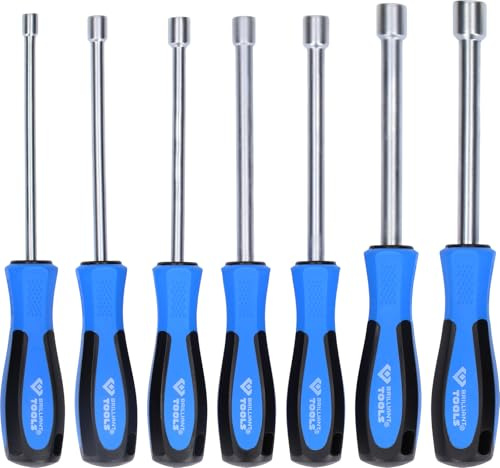 BRILLIANT TOOLS BT031070 Jeu de tournevis à douilles, 7 pcs, 5 - 12 mm [Powered by KS TOOLS]