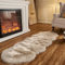 Arbosofe Ultra Soft Faux Fur Area Rug - Beige Shag Area Rug for Bedroom Living Room Kids Room Decor, 2'x6', Sheepskin