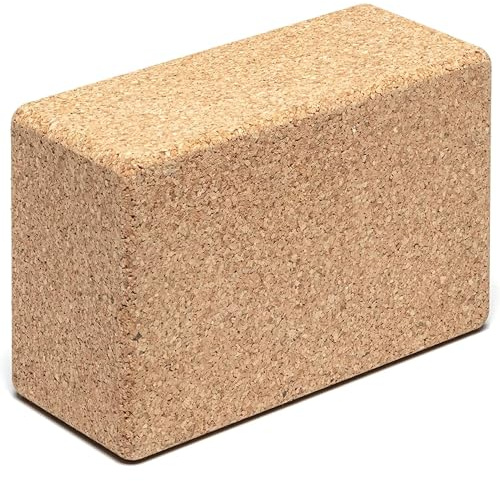 Go4Cork Cork Yoga Block - Standard | 9 x 6 x 4 | Non-Toxic, Alternative To Foam Yoga Blocks | Odorless, Soft, Non-Slip, Yoga Wedge | Yogi Gift Accessories | Men & Women | Eco Friendly & Sustainable