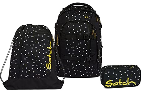 Satch Pack Schulrucksack Set 3tlg. inkl. Schlamperbox und Sportbeutel (Lazy Daisy)