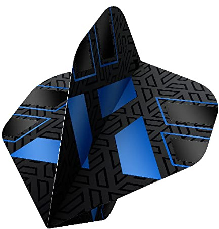 Mission Darts Flights | Hazard Standard Nr. 2 | 100 Mikron Premium extra stark, blau, 5 Sets mit 3 Flights (5XF3832)