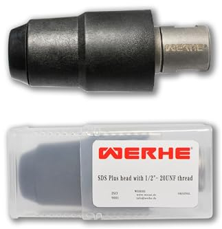WERHE® SDS Plus Bohrfutter Adapter 1/2-20UNF – Robuster Adapter für Betonbohrer, Lochsägen und Schlagbohrmaschinen – Hochwertige Materialien für Langlebigkeit und Vielseitigkeit