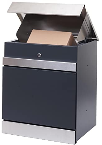 HWC-K41 - Caja de paquetes (metal, acero inoxidable, galvanizado), color gris