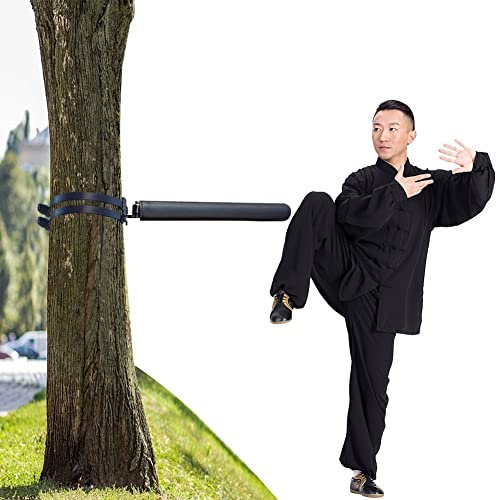 DYK&NX Pared montado Wing Chun Muñeco, 180° Madera Artes Marciales Barra Giratoria, Portátil de Punching Entrenamiento, Altura Ajustable Material de PU, para árbol U Objeto Blando