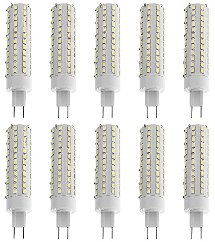 PAZWAHF LED-G8,5-Glühbirne 10W [10er Pack] | 1000 Lumen mit 3000K/4000K/6000K | Konstantstrom & Flackerfrei | Bi-Pin-Sockel | AC 100-277V | Nicht dimmbar