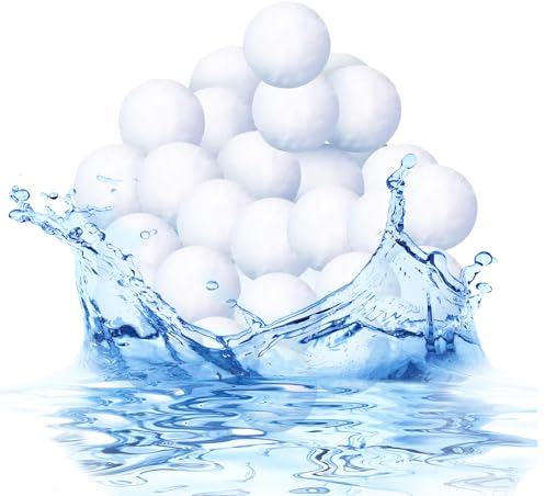 UAMLVCN Filterbälle, 200g Pool Filterbälle Ersetzen 8 kg Filtersand, Mehrweg Filterbälle Pool, Filterballs für Sandfilteranlagen, Weiß Filter Balls für Schwimmbad, Aquarium und Poolreinigung