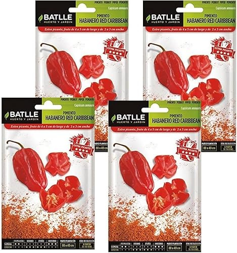 Semillas de pimiento habanero picante de Semillas Batlle PACK (4)
