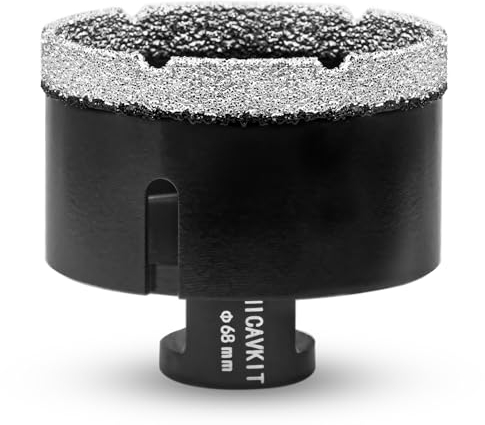 NICAVKIT 68mm Diamant Fliesenbohrer, M14 Diamant Lochsäge Bohrkrone, Diamantbohrer für Porzellan Fliese Granit Marmor Fliesen Bohren