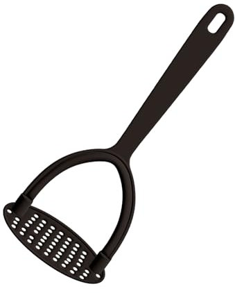 Fackelmann Fenix Prensa Patatas, Material RPET 100% Reciclado, Plástico Reciclable con Alta Resistencia al Calor hasta 230ºC, Alta Durabilidad, Anti Rayaduras, Color Negro, 30 cm, 1 ud.