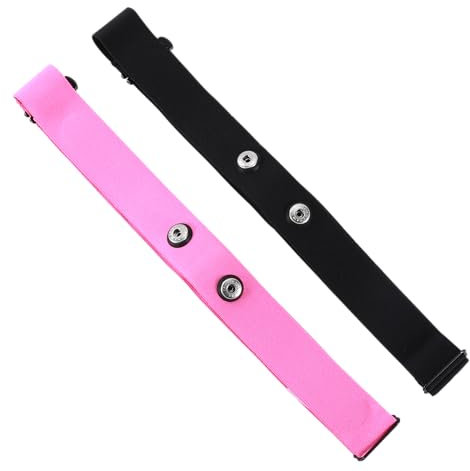 Rich Green Valley Heart Rate Monitor Chest Strap fits for Polar H10 H9 H7 Wahoo Tickr Garmin HRM,​Multi-Packs, Black-pink, S