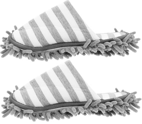 WATIIFUFU Zapatillas De Fregona para Suelo Zapatillas De Barrido Cómodas De Chenilla De Limpieza Reutilizables para Uso Interiores