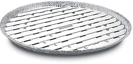 VEPATIM 60 Alu-Grillpfannen Grillschalen BBQ rund ALU Ø 34cm mehrfach verwendbar