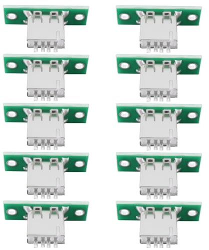 YINETTECH 10pcs USB 2.0 Type A Female Panel Mount Connector Reversible Design Solder Type 480Mbps for Mobile Devices Laptops Tablets Peripherals
