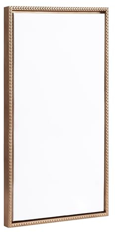 Kate and Laurel Sylvie Blank Framed Canvas Wall Art, 14x26.5 Gold Beaded, Modern Empty Canvas for Paint-Your-Own Art, Ready to Paint Premium Canvas Already Framed